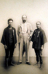 Charles Lang Freer and two rickshaw men